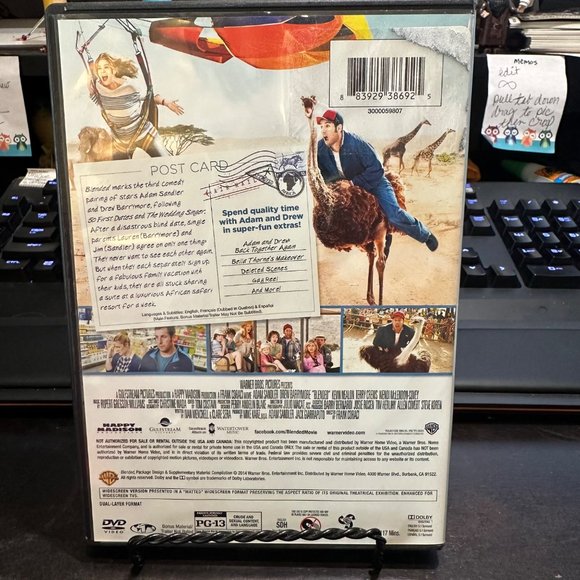 Blended DVD (Full Screen) Barrymore Sandler Family Vacation Comedy 2014 - Picture 5 of 5